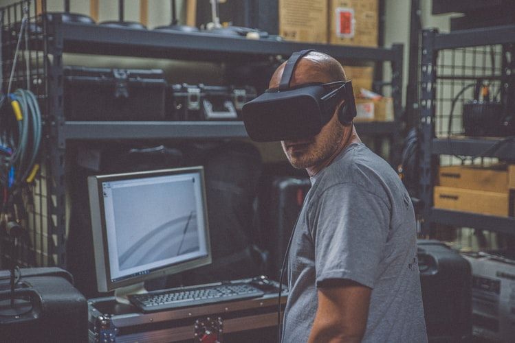 Man wearing VR headset