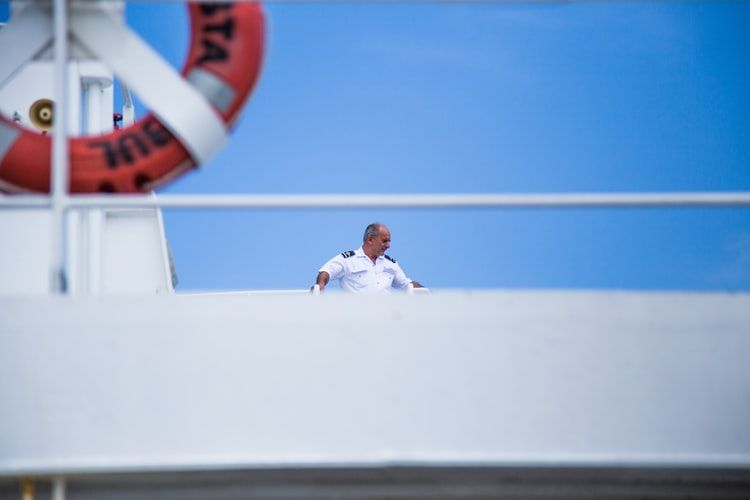 Officer on the deck of a ship