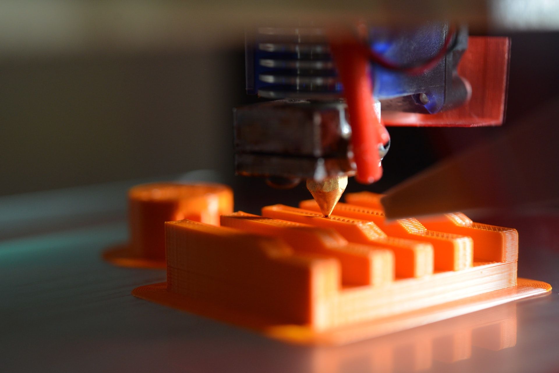 A 3D printer creating something