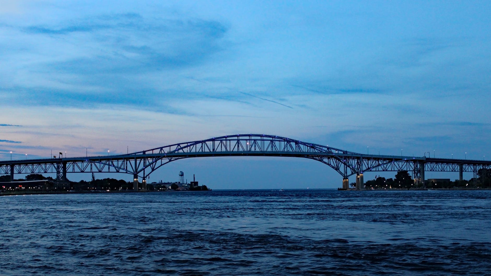 A bridge over one of the Great Lakes