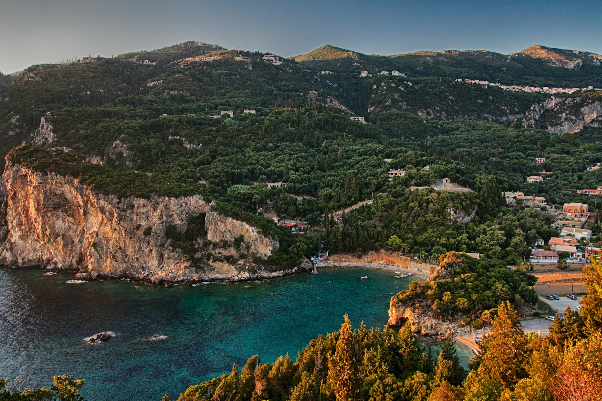 a coastal inlet off the coast of Greece