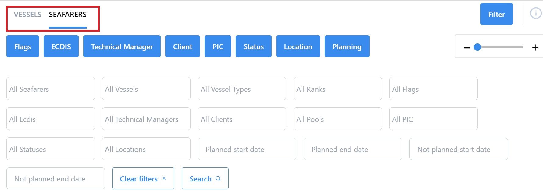 An screenshot of Martide's maritime recruitment and maritime crew management system software