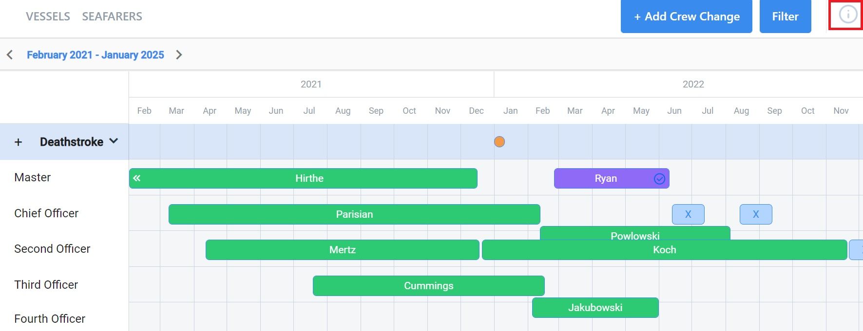 An screenshot of Martide's maritime recruitment and maritime crew management system software