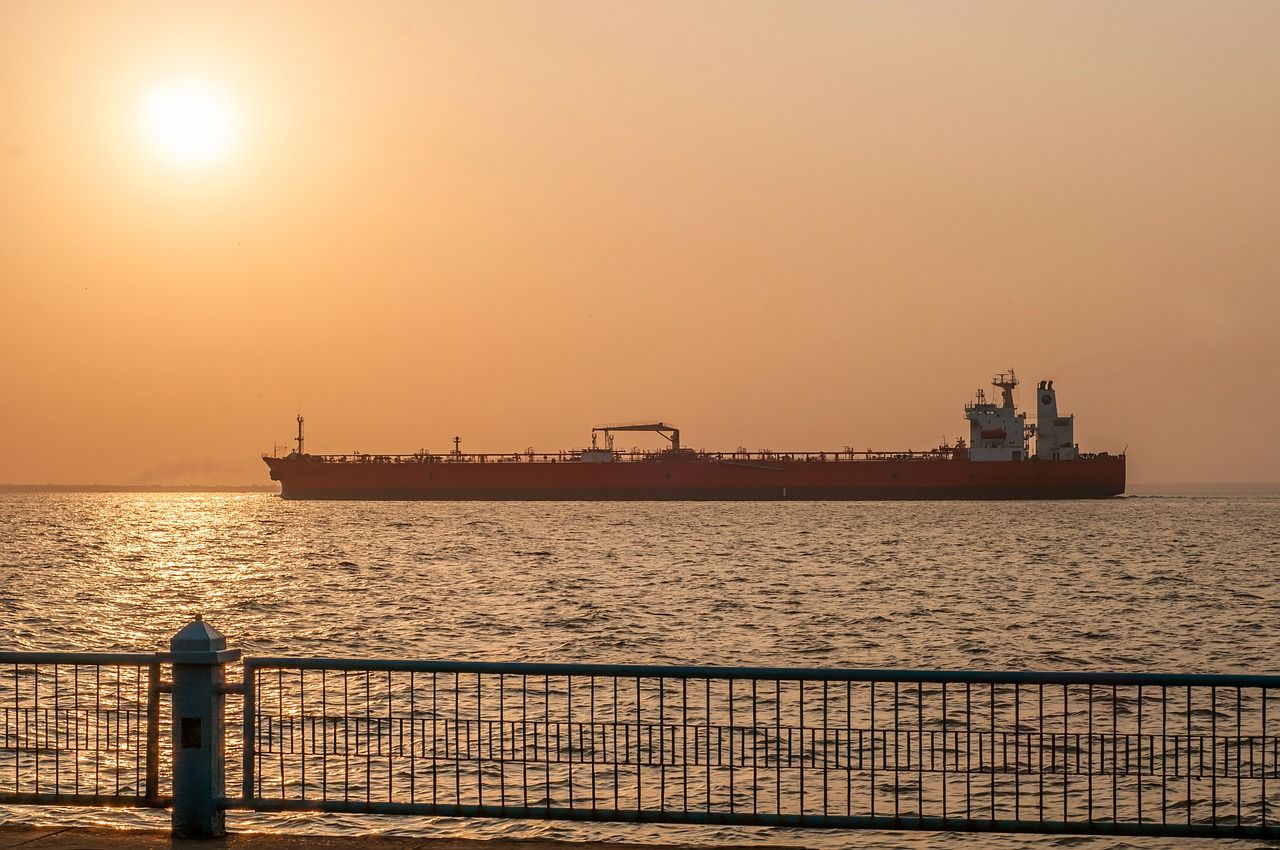 a tanker which would have Pumpman jobs onboard at sunset