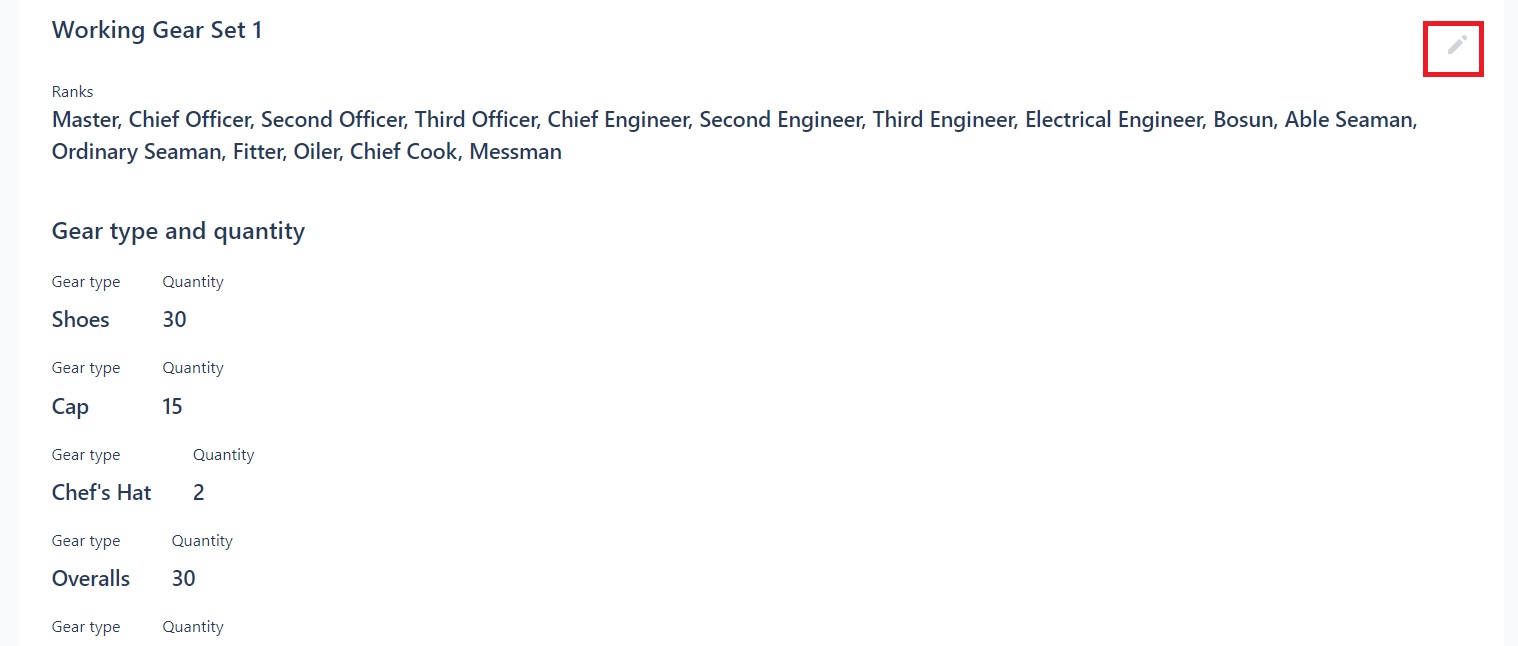 Screenshot of Martide's maritime crew management system showing the Vessels page 