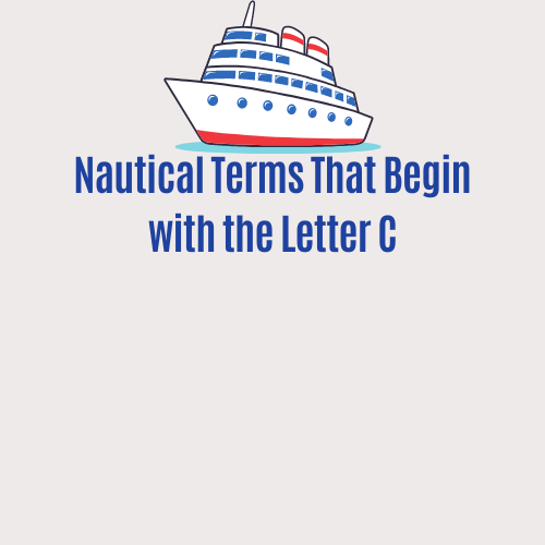 The words 'nautical terms that begin with the letter C' and a cruise ship