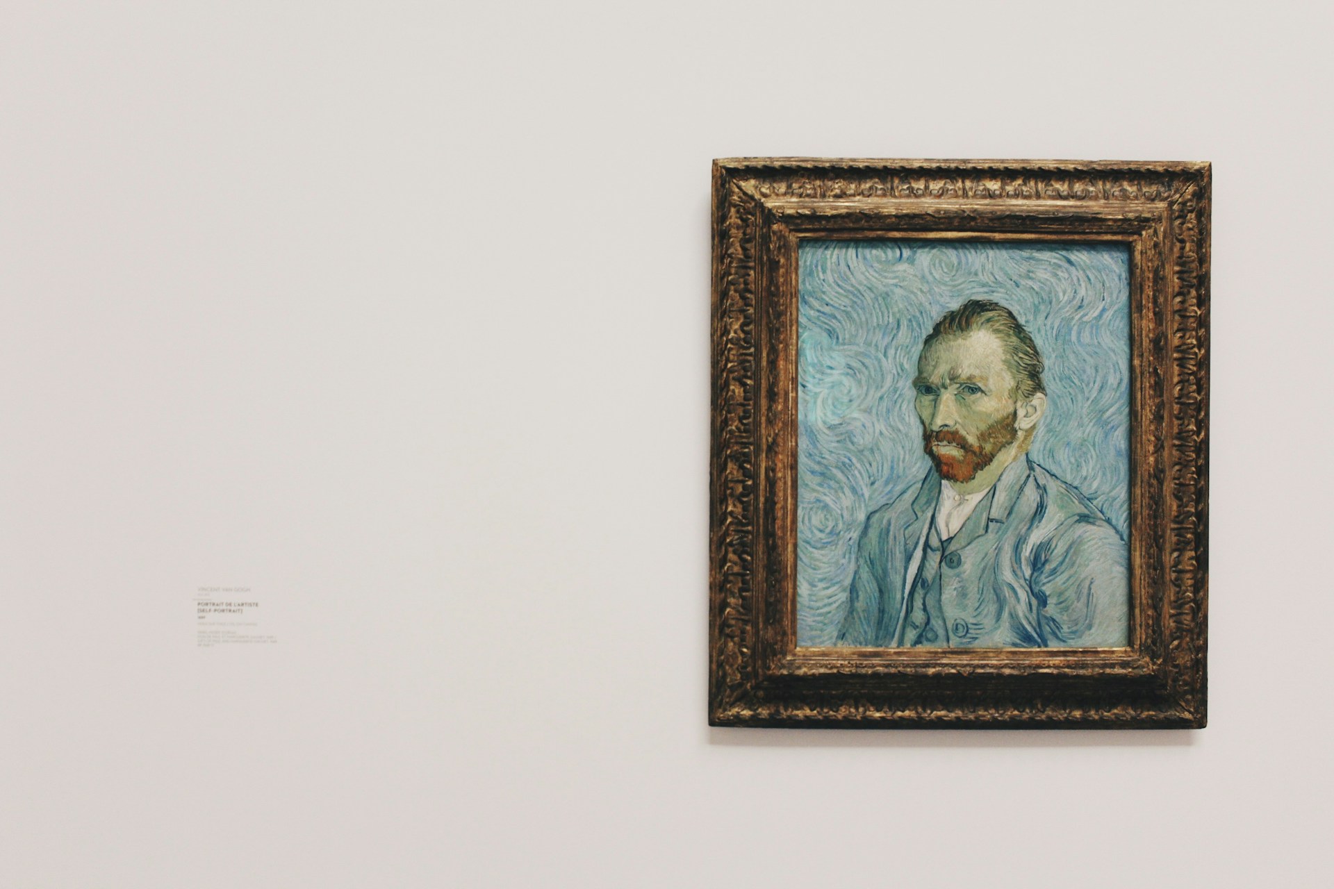 a framed portrait of Van Gogh