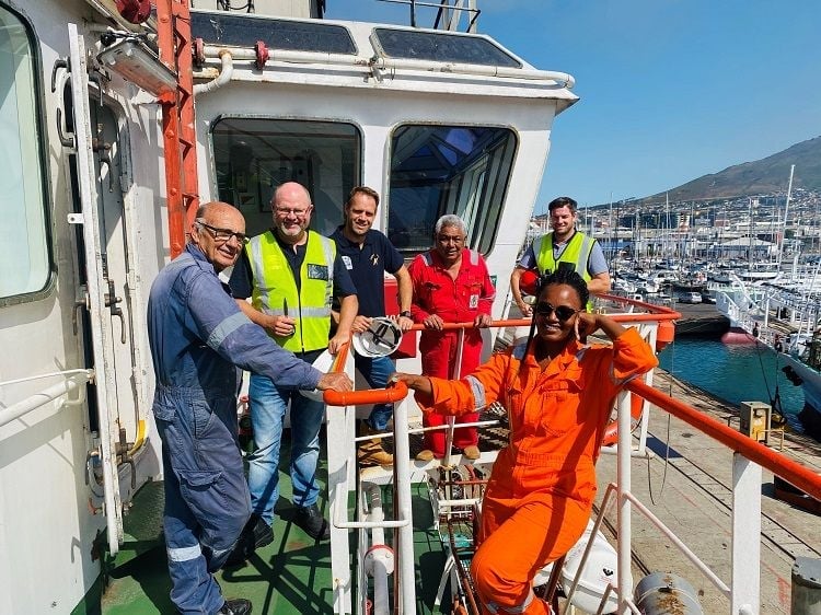 crew on the deck of a ship