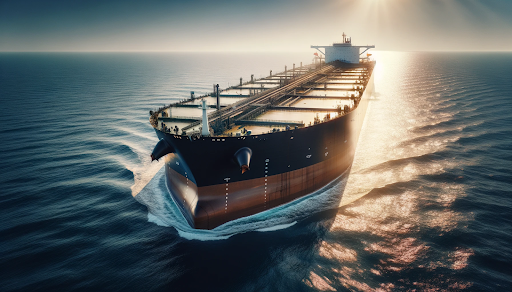 a tanker sailing on the ocean