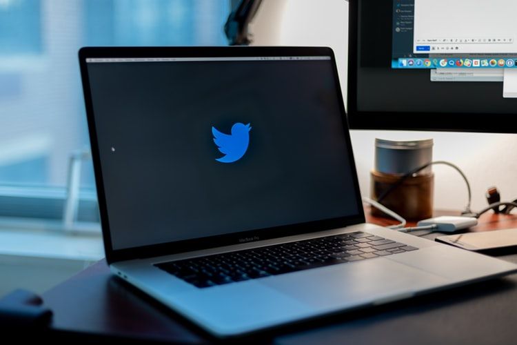 twitter logo on laptop