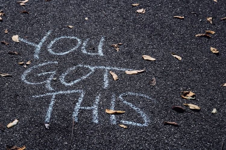 you got this chalked on sidewalk