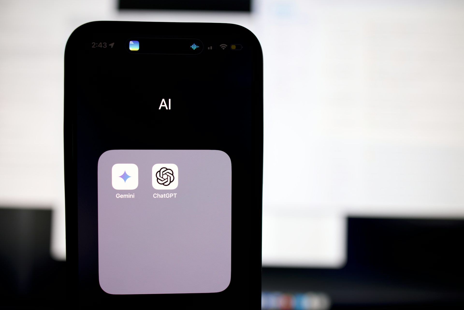 AI icons on a phone's screen