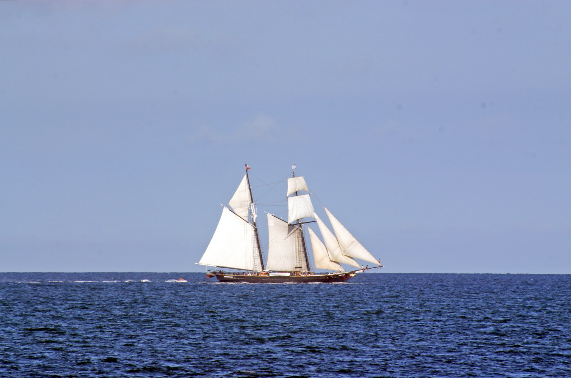 a sail boat at sea