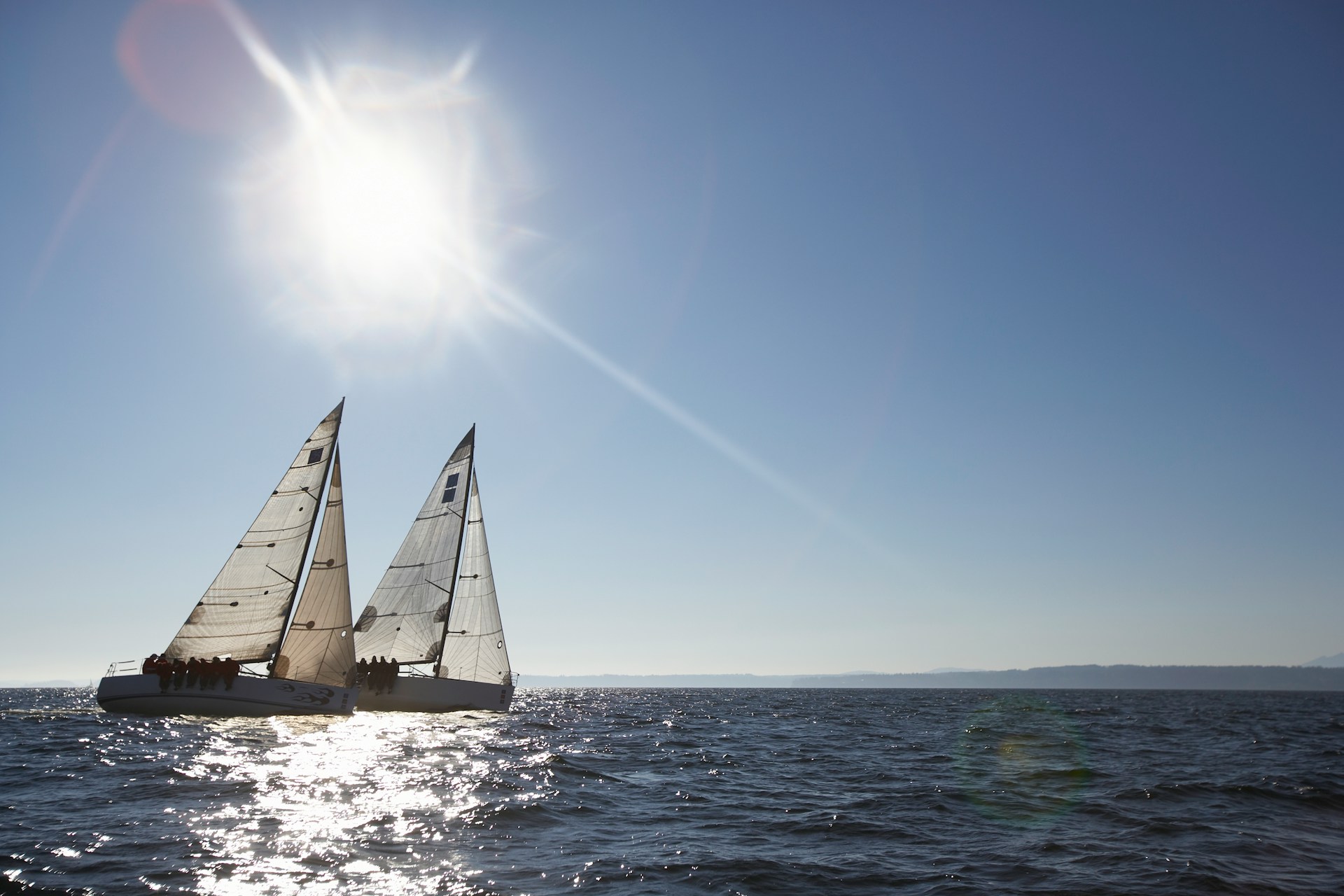 two sailing yachts