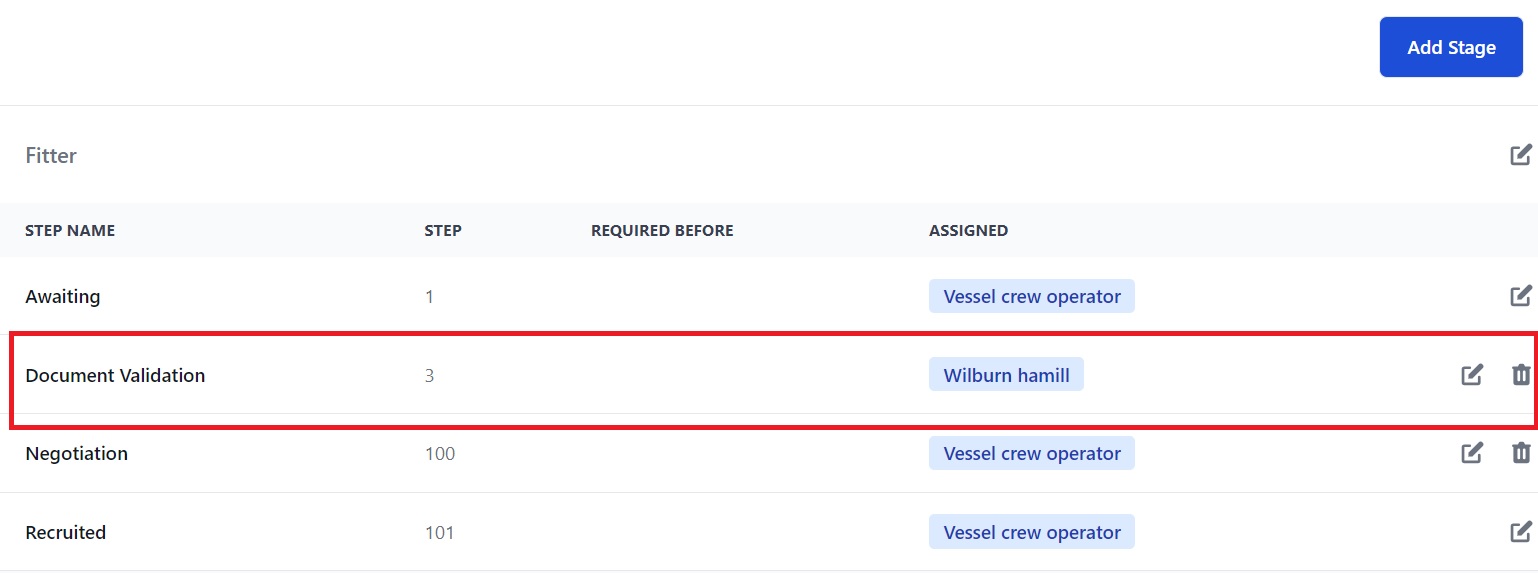 Screenshot of Martide's maritime recruitment and maritime crew management system software