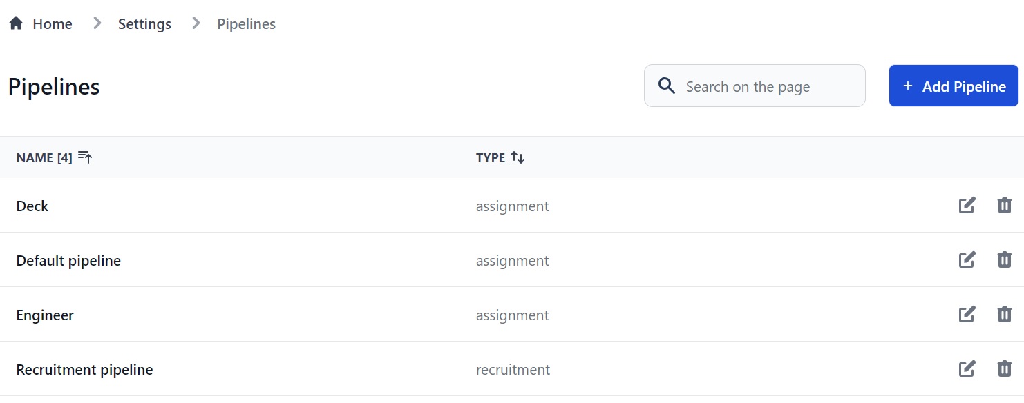 Screenshot of Martide's maritime recruitment and maritime crew management system software