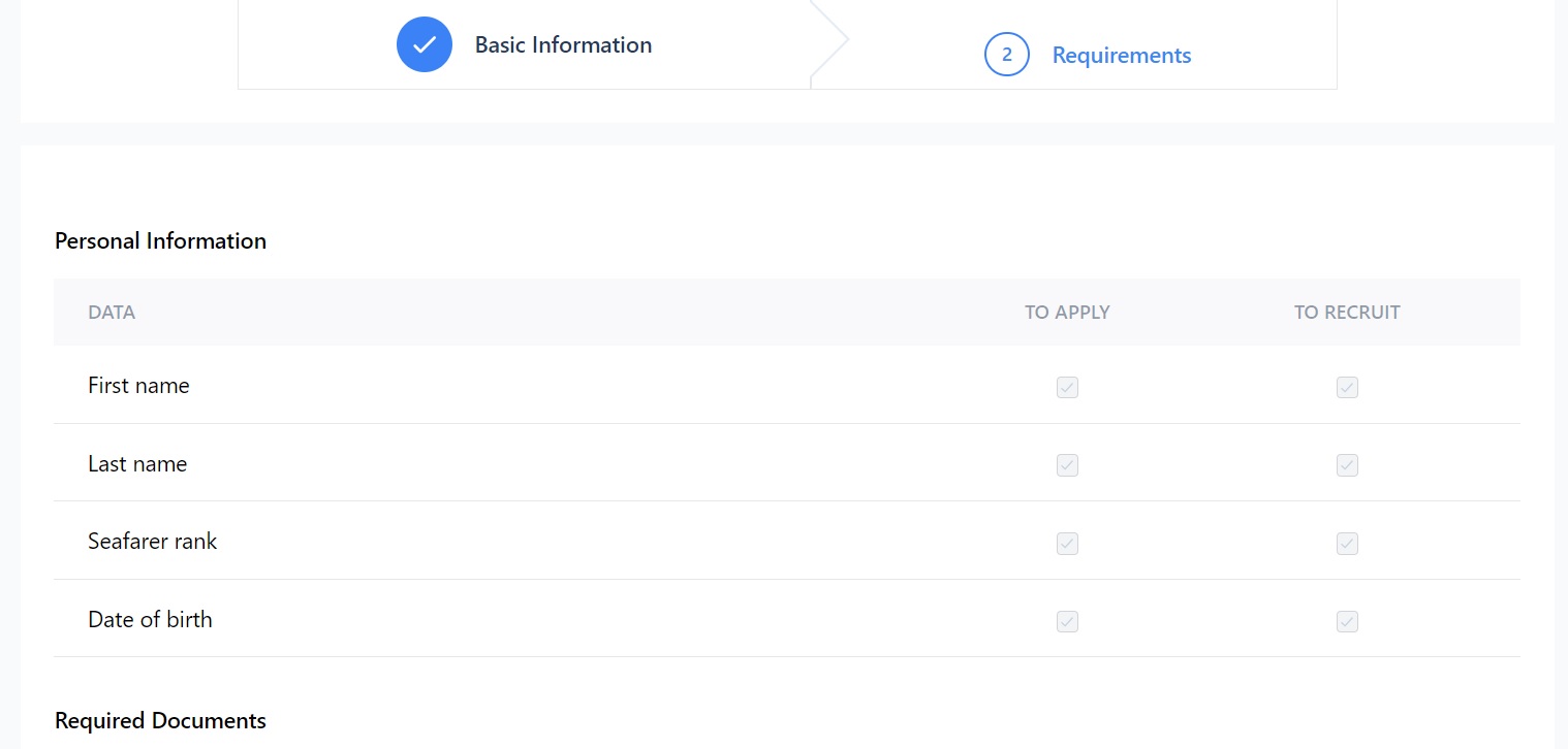 Screenshot of Martide's maritime recruitment and maritime crew management system software