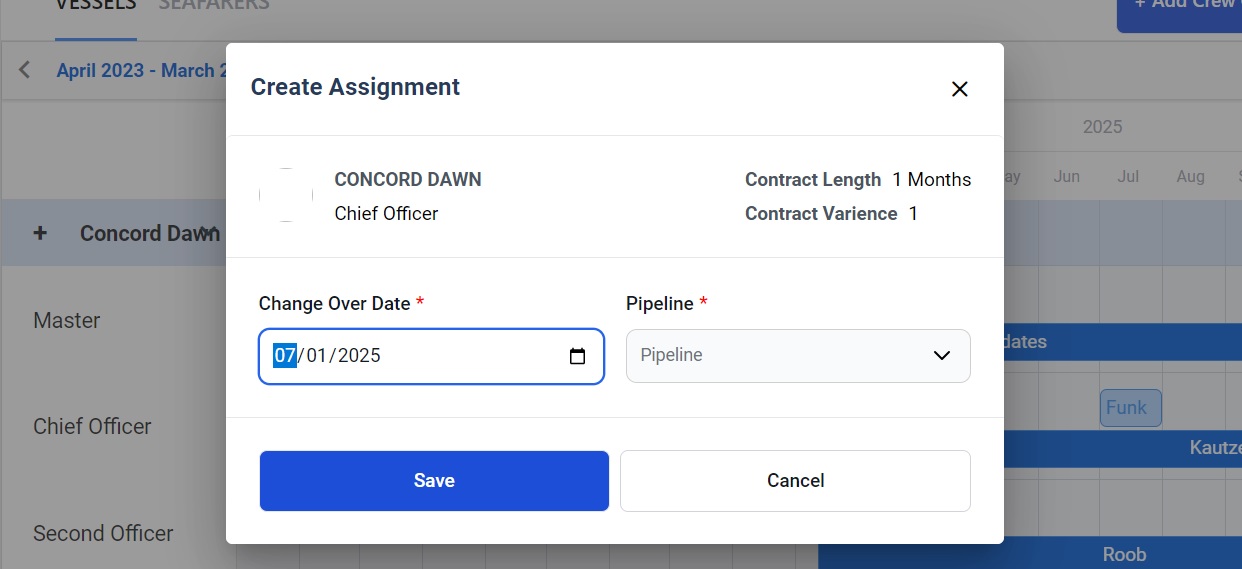 Screenshot of Martide's maritime recruitment and maritime crew management system software