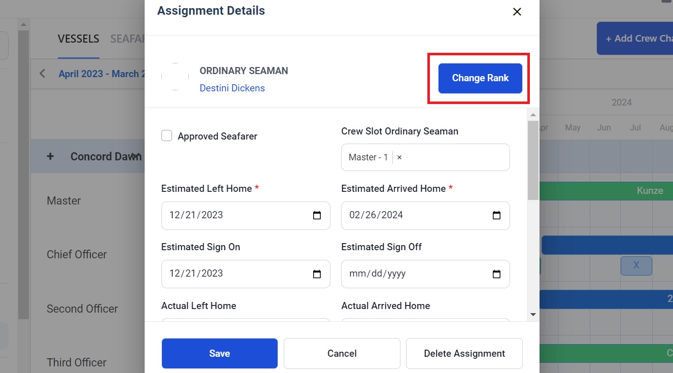 Screenshot of Martide's maritime recruitment and maritime crew management system software