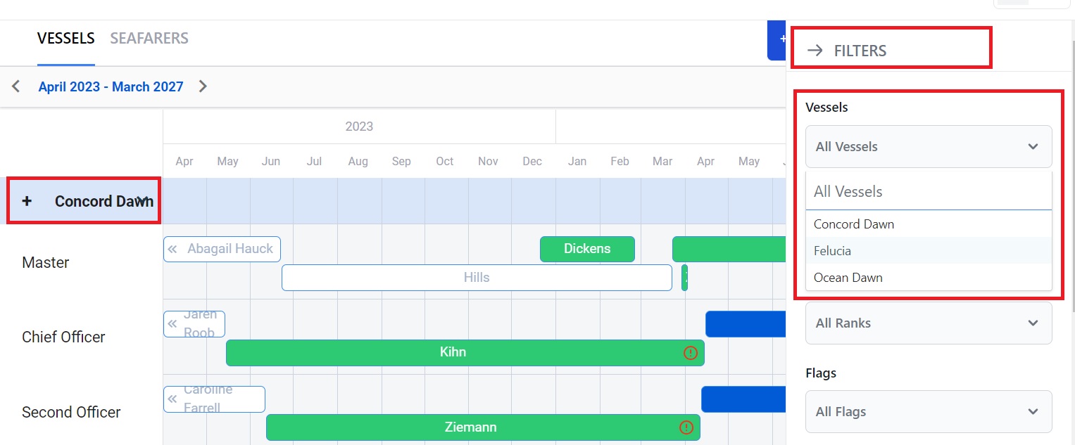 Screenshot of Martide's maritime recruitment and maritime crew management system software