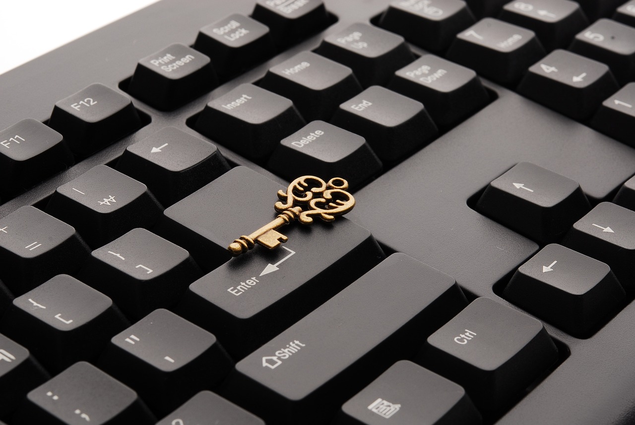 a key on a computer keyboard