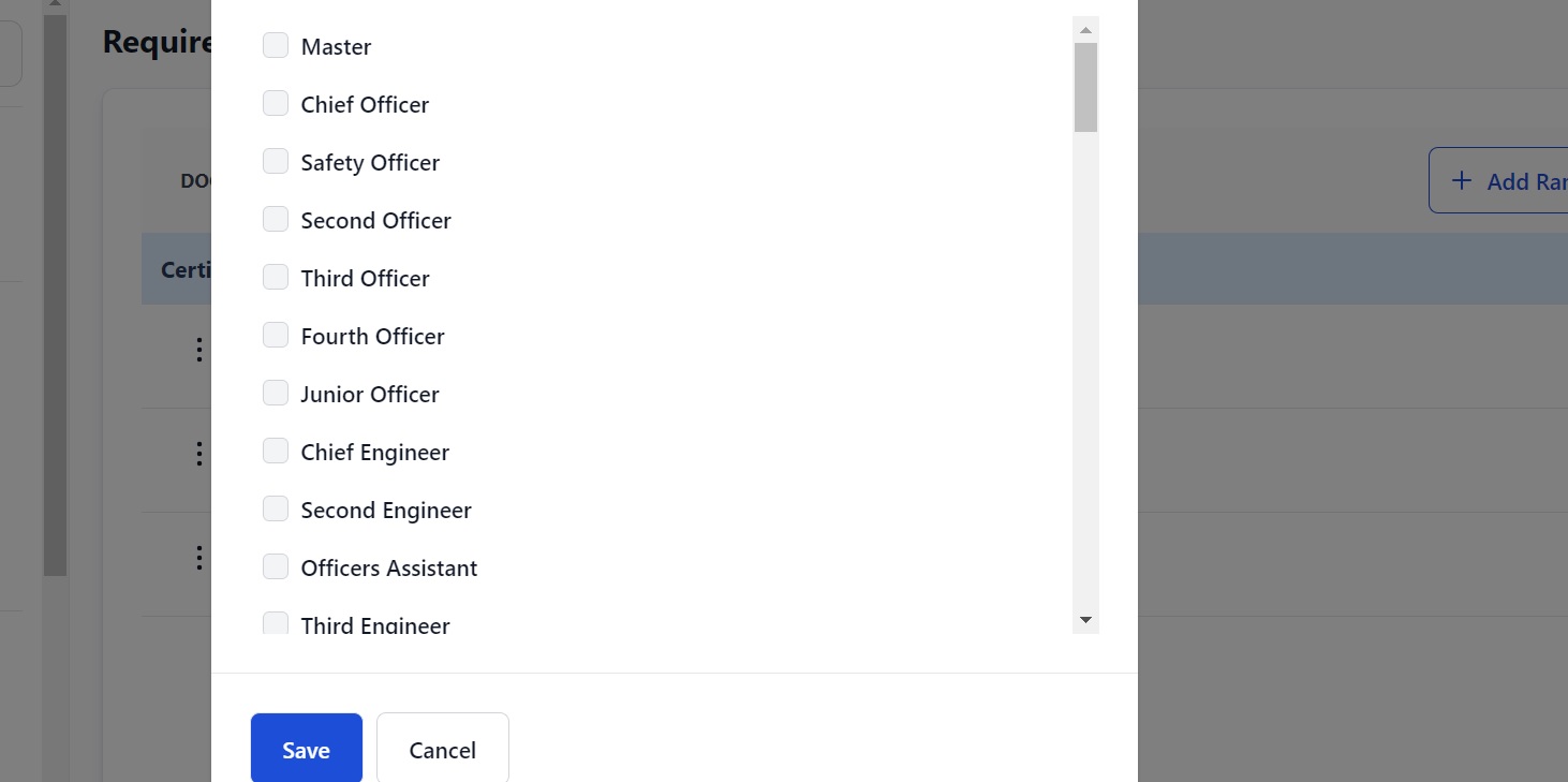 Screenshot of Martide's maritime recruitment and maritime crew management system software