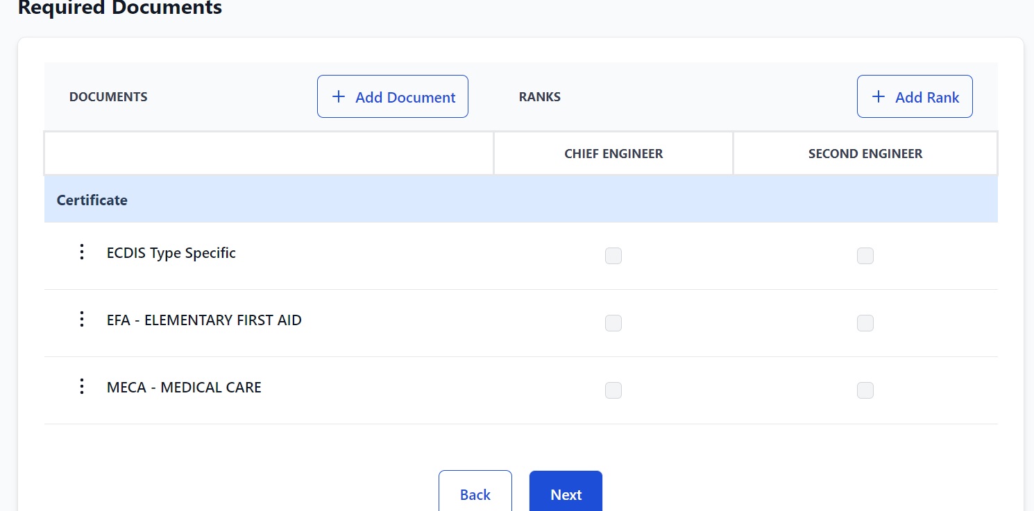 Screenshot of Martide's maritime recruitment and maritime crew management system software