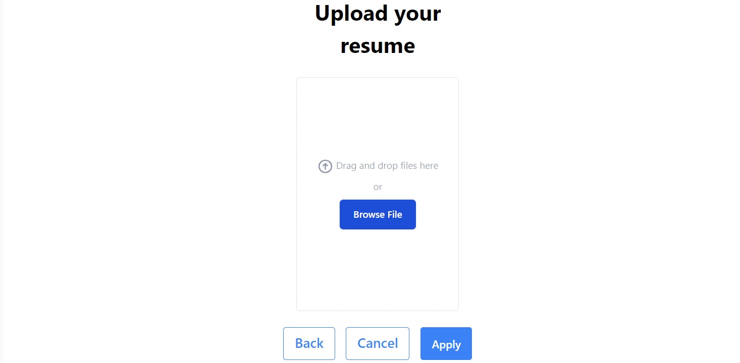 Screenshot of Martide's seafarer job board showing how to upload a seafarer resume