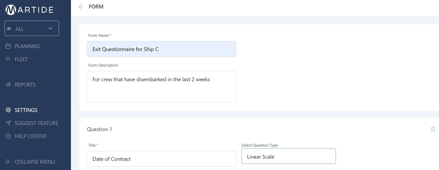 Screenshot of Martide's maritime recruitment and maritime crew management system software