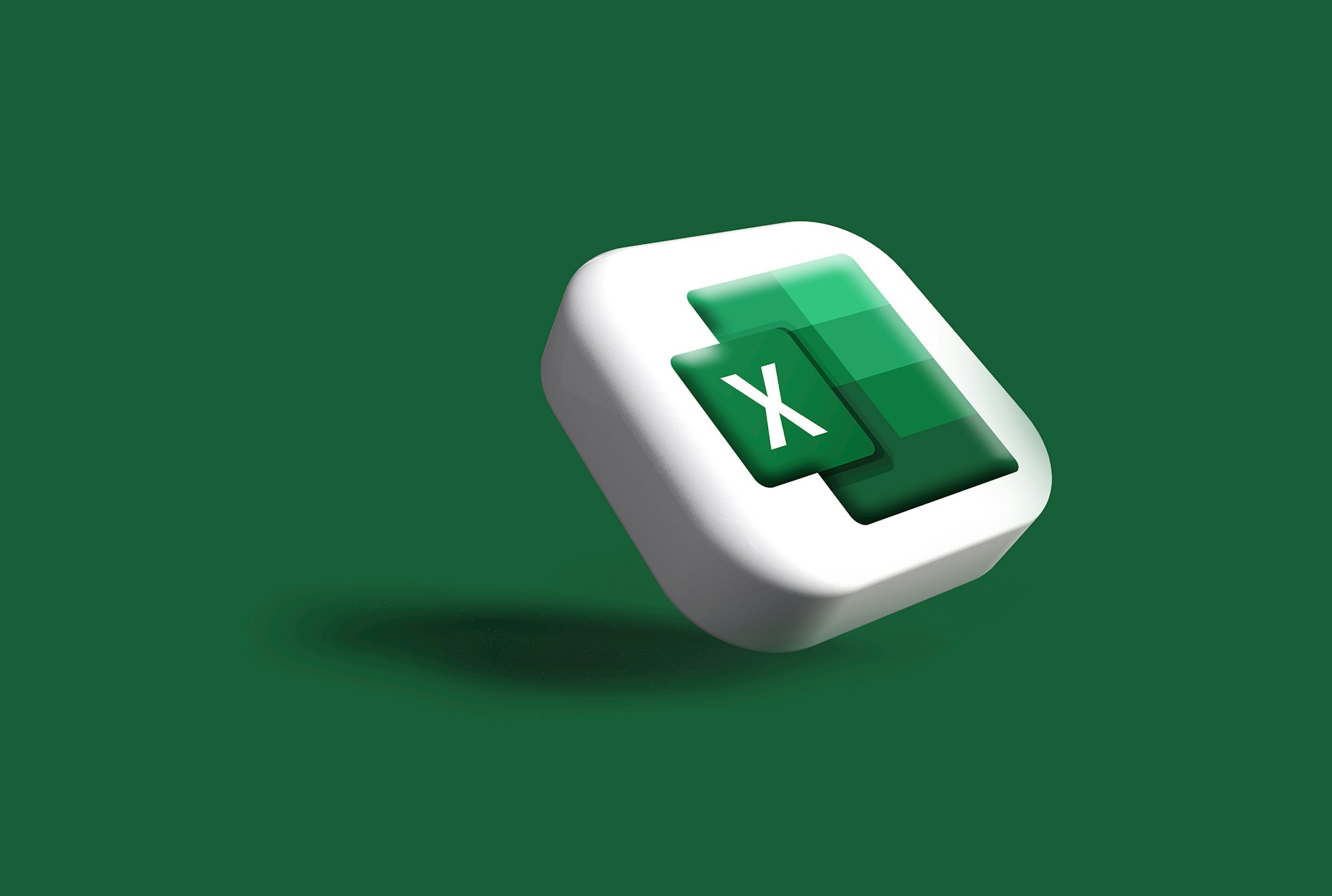 The Microsoft Excel logo on a computer key