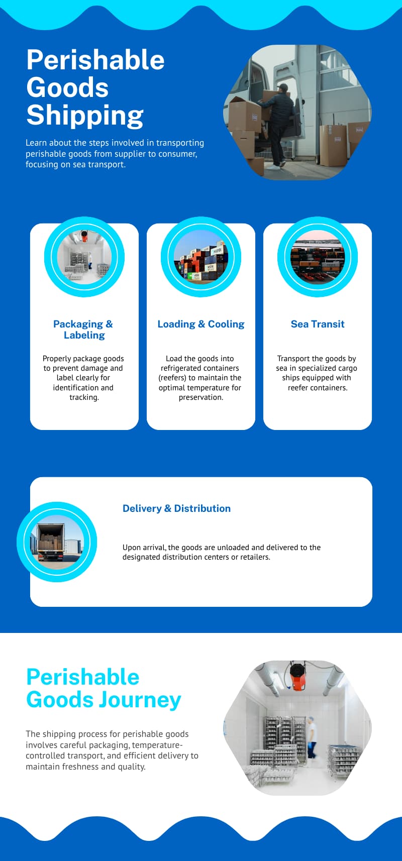 infographic showing how perishable goods are transported