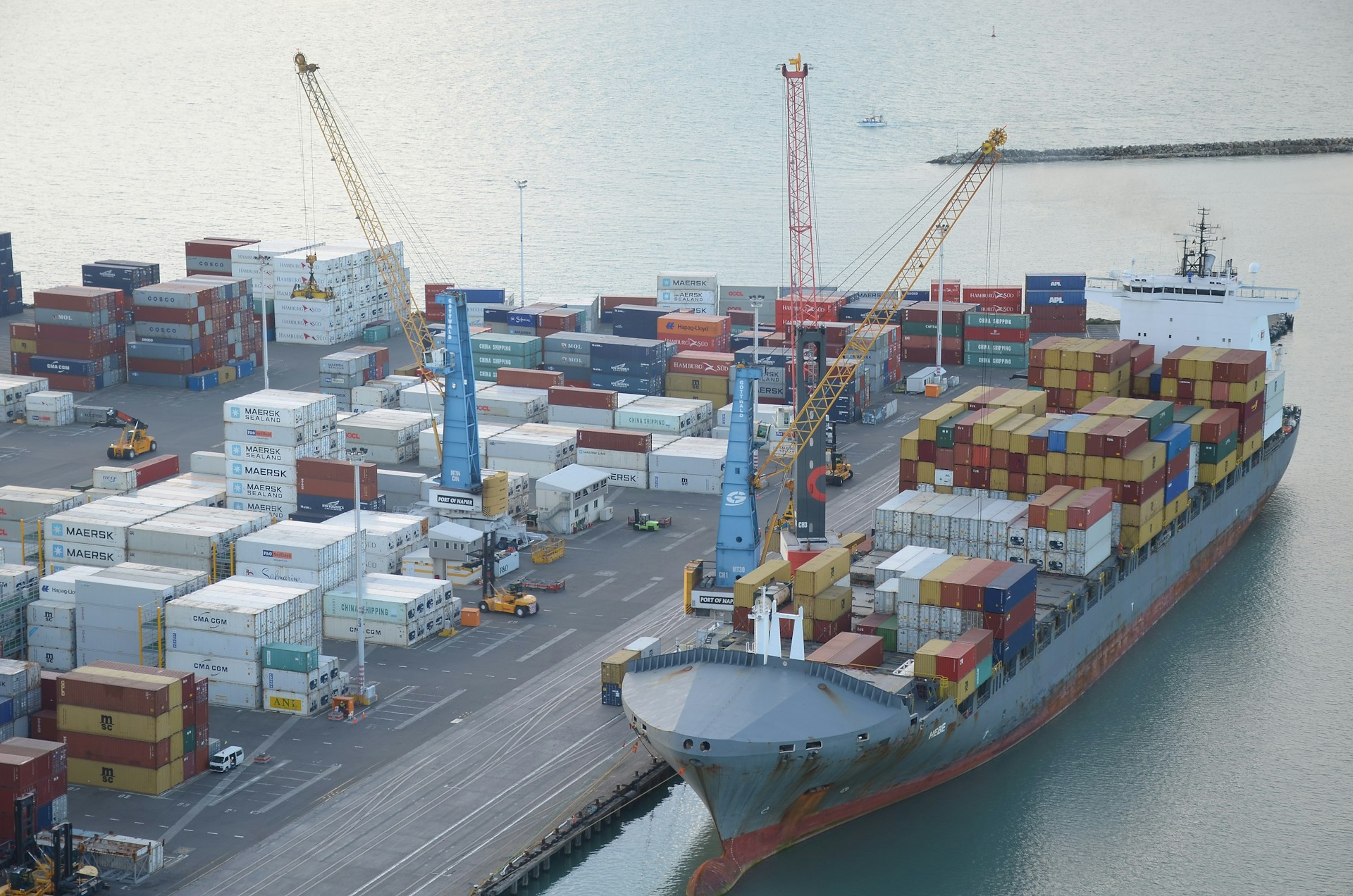 container ship in terminal