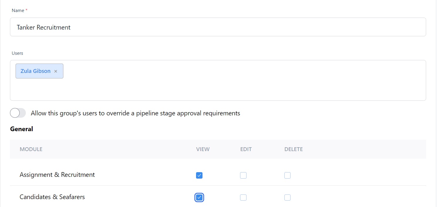 Screenshot of Martide's maritime recruitment and crewing system platform