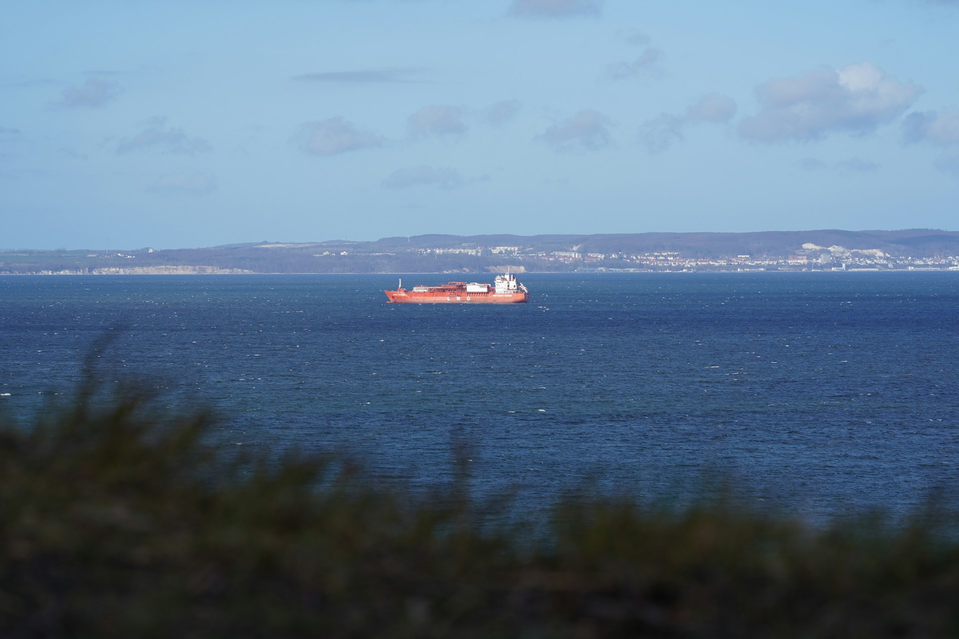 an LNG tanker at sea