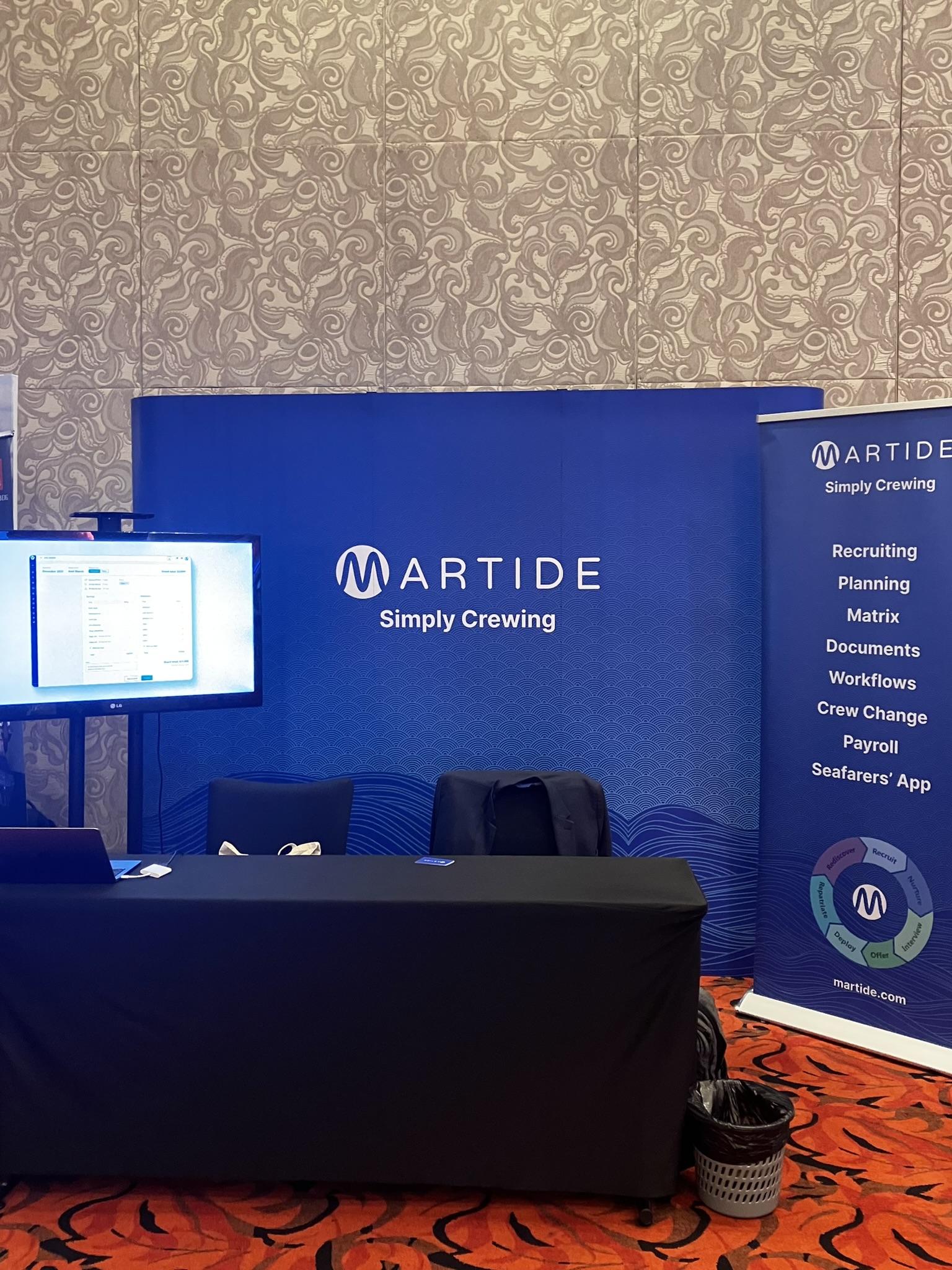 Martide's booth at CrewConnect Global 2023 in Manila
