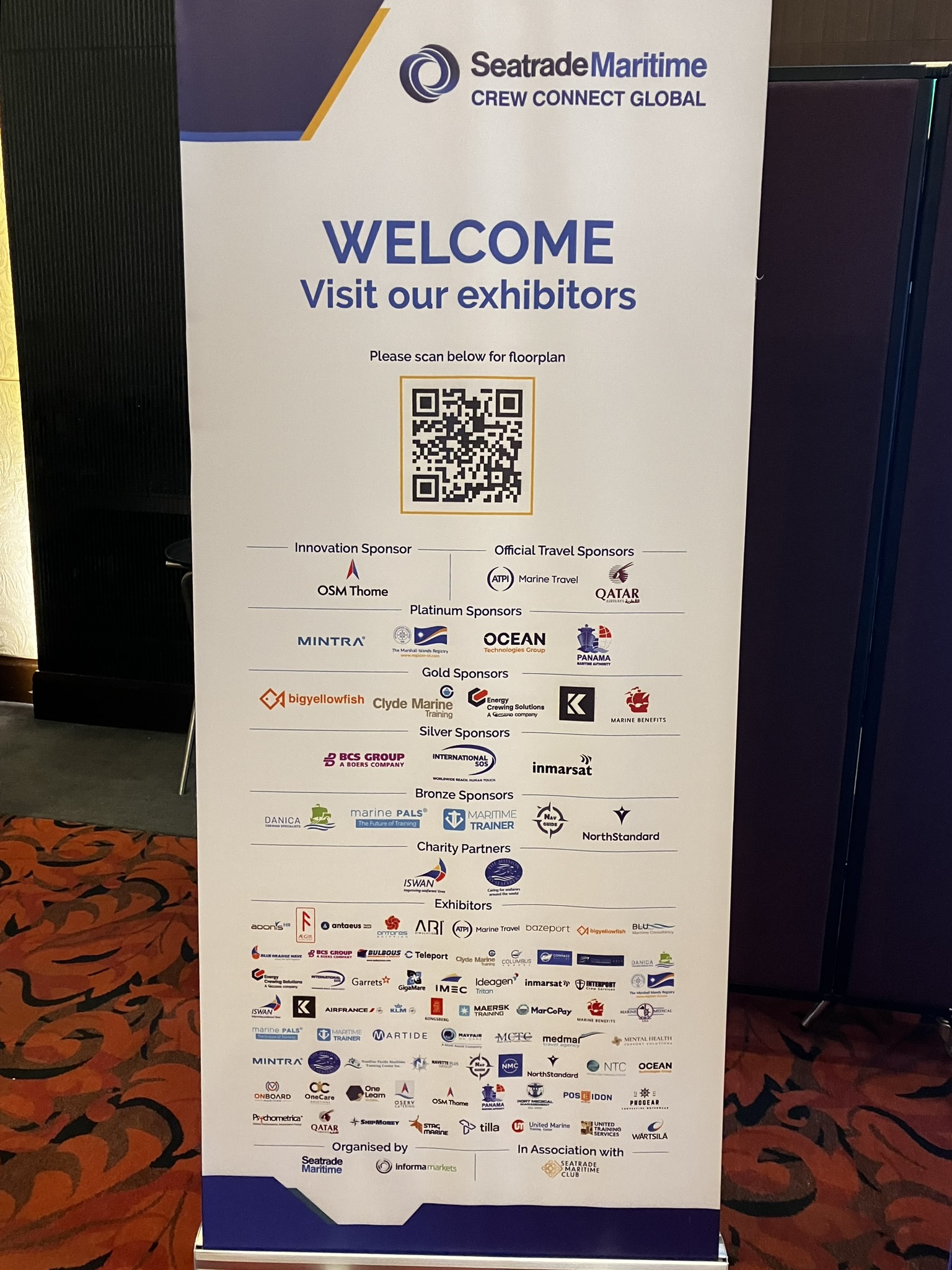 a banner showing the companies who exhibited at CrewConnect Global 2023