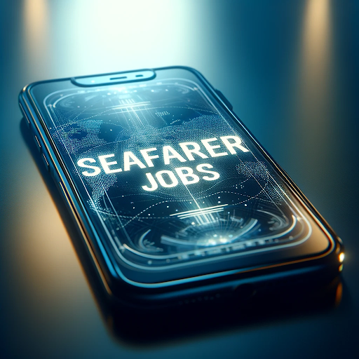 a cellphone with the words seafarer jobs on the screen