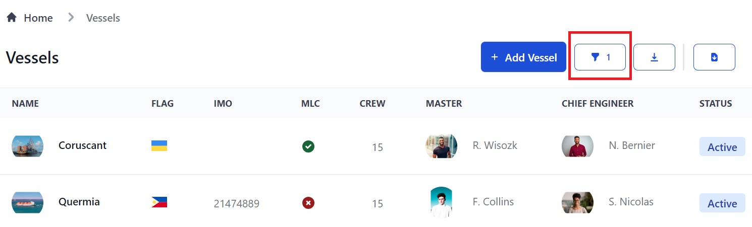 Screenshot of Martide's maritime recruitment and maritime crew management system software