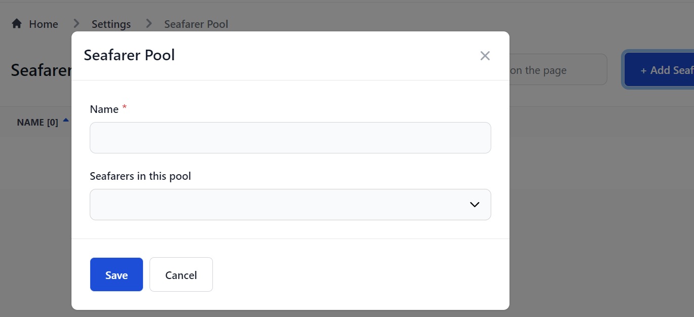 Screenshot of Martide's maritime recruitment and maritime crew management system software