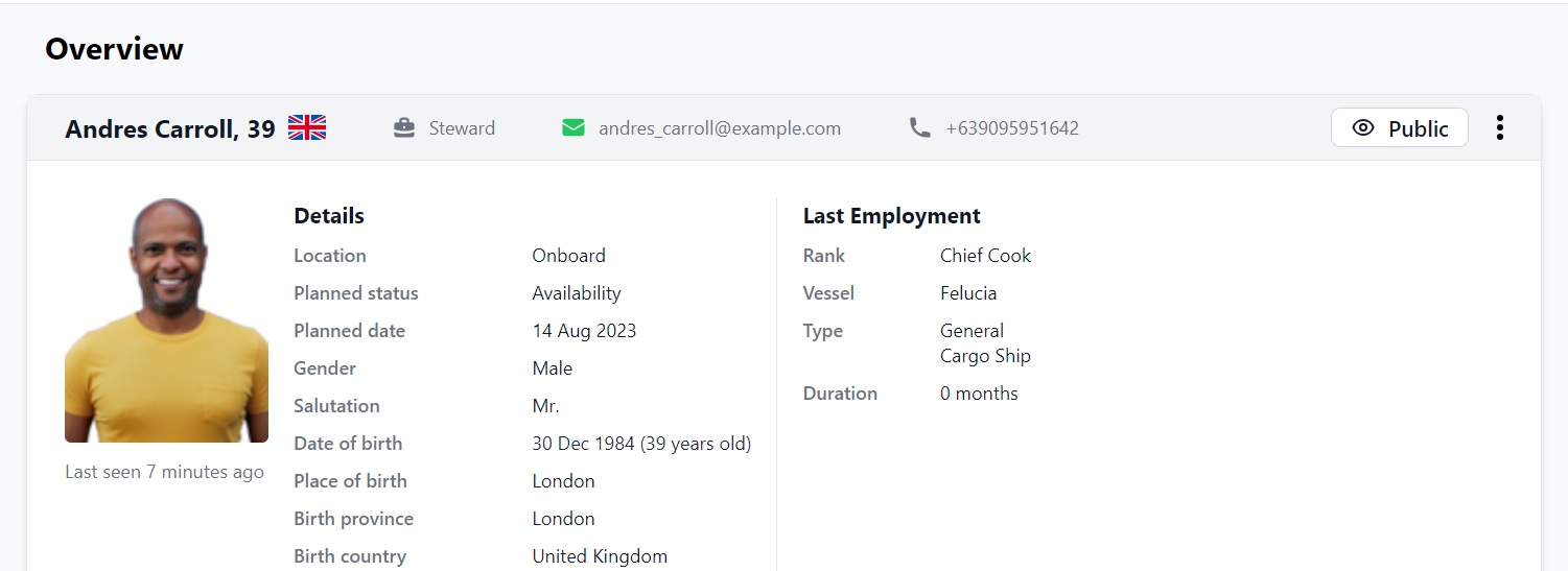 Screenshot of Martide's maritime jobs board and seafarer online resume software