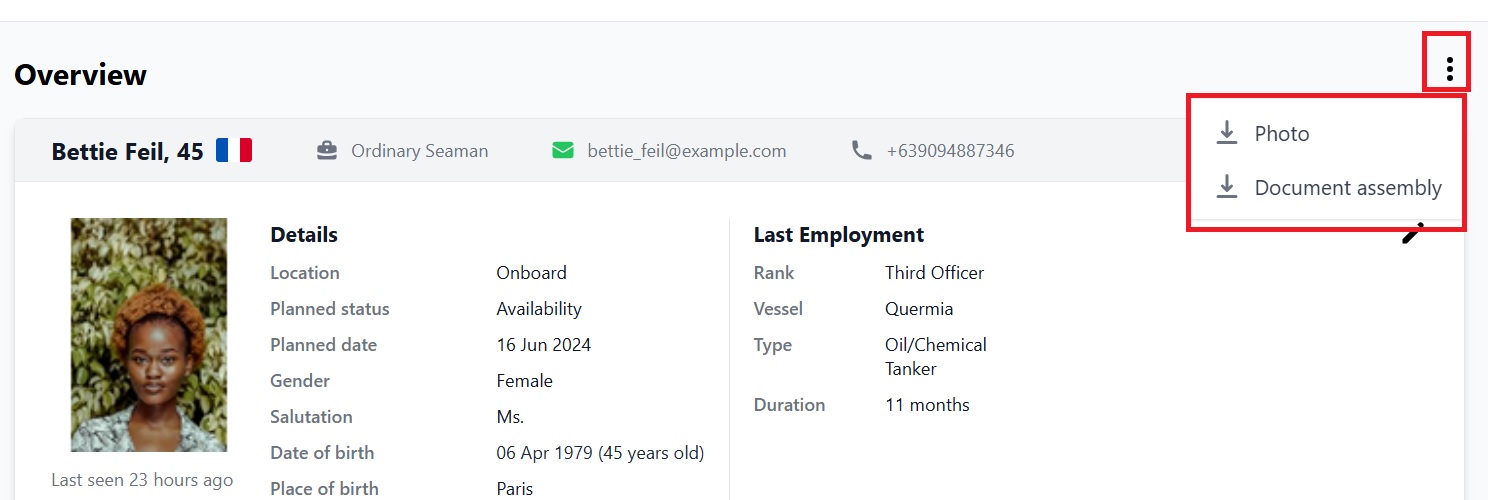 Screenshot of Martide's maritime jobs board and seafarer online resume software