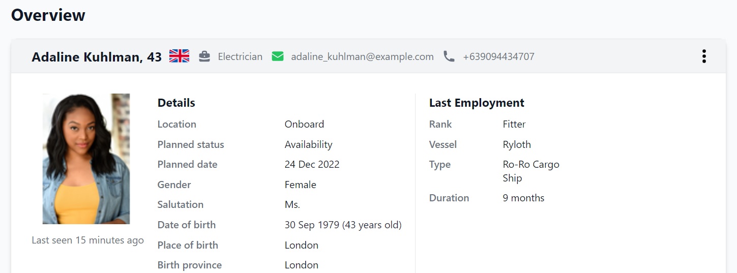 Screenshot of Martide's maritime jobs board and seafarer online resume software