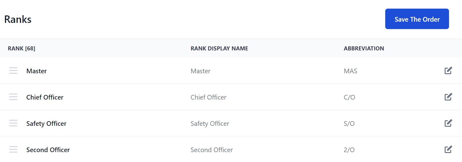 Screenshot of Martide's maritime recruitment and maritime crew management system software