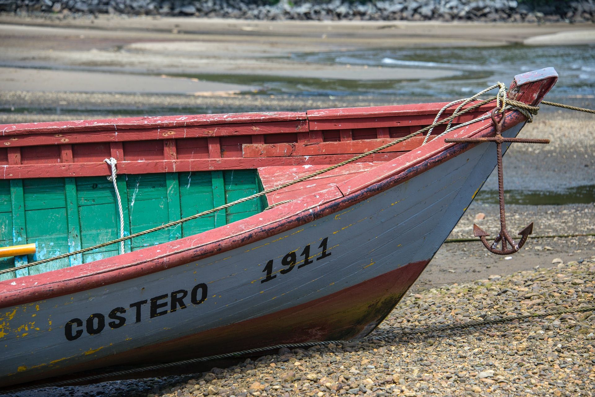 boat's prow with name on