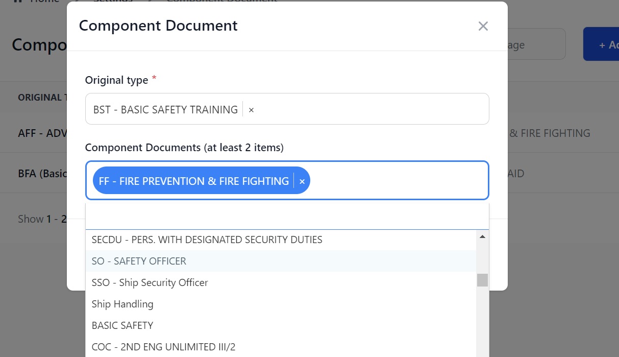 Screenshot of Martide's maritime recruitment and maritime crew management system software