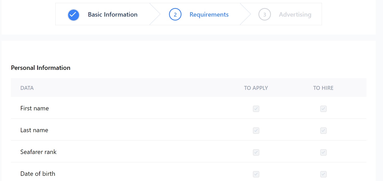 Screenshot of Martide's maritime recruitment and maritime crew management system software