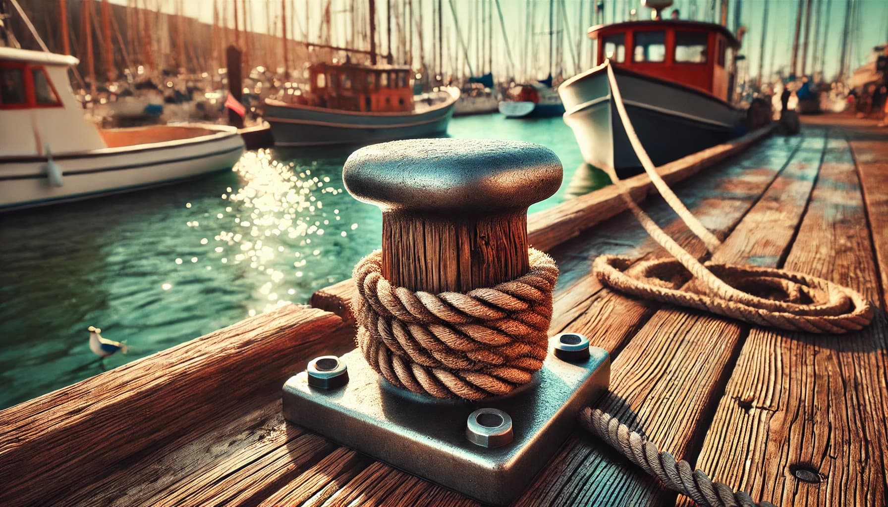 a bollard on a dock