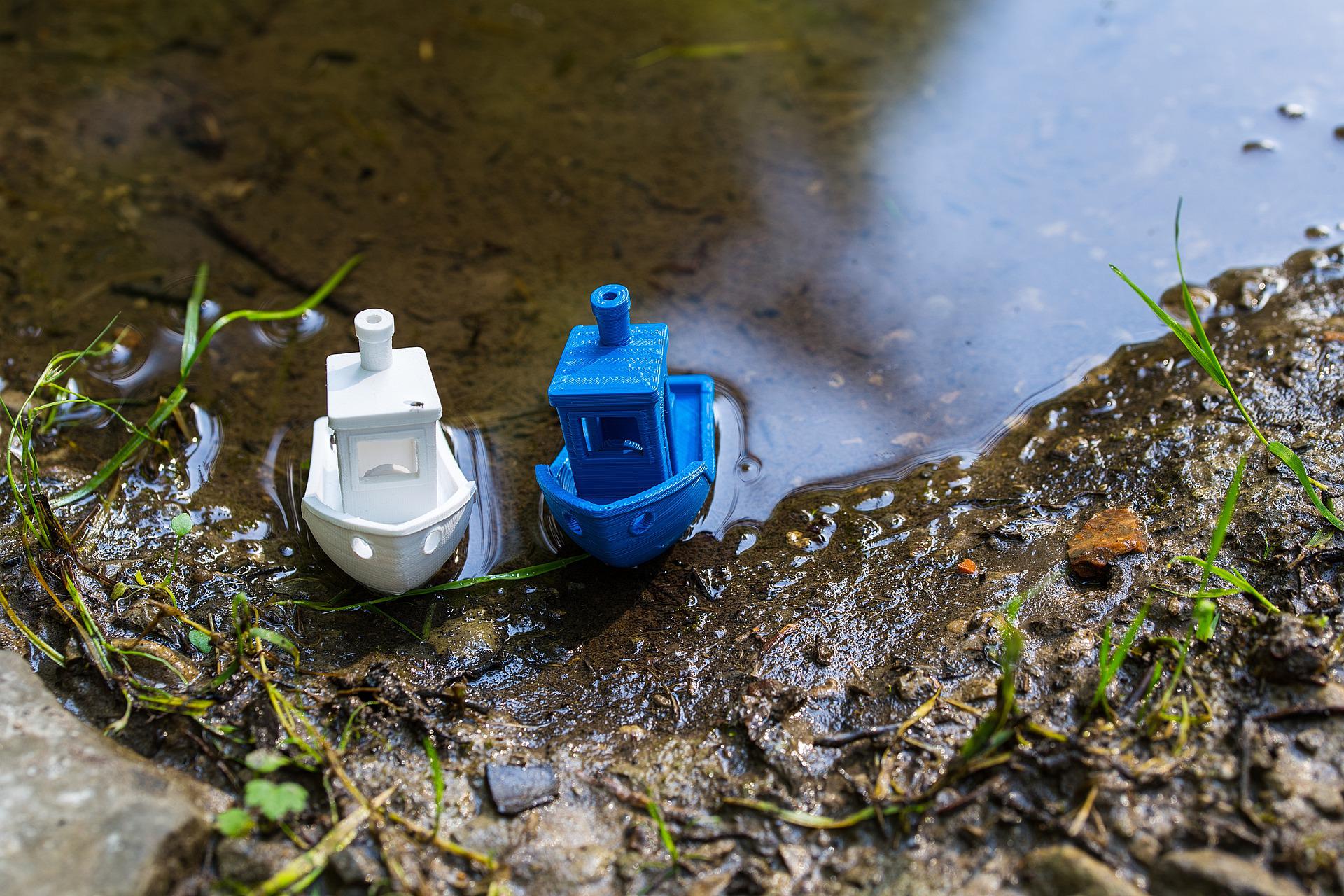 3D printed toy boats