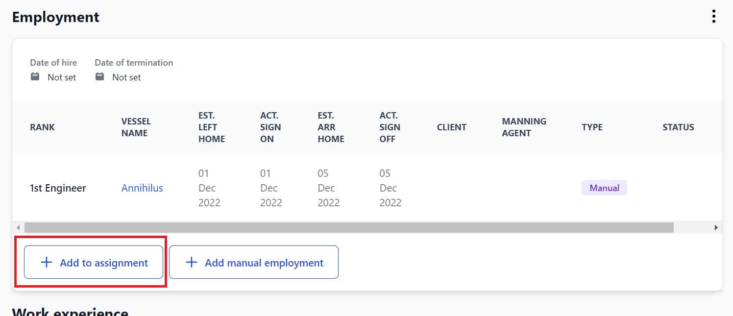 Screenshot of Martide's maritime recruitment and maritime crew management system software