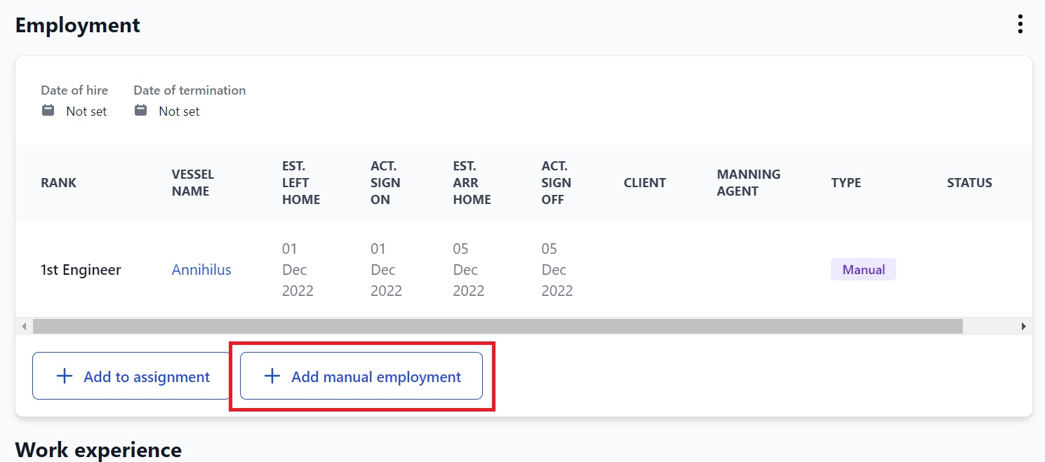 Screenshot of Martide's maritime recruitment and maritime crew management system software